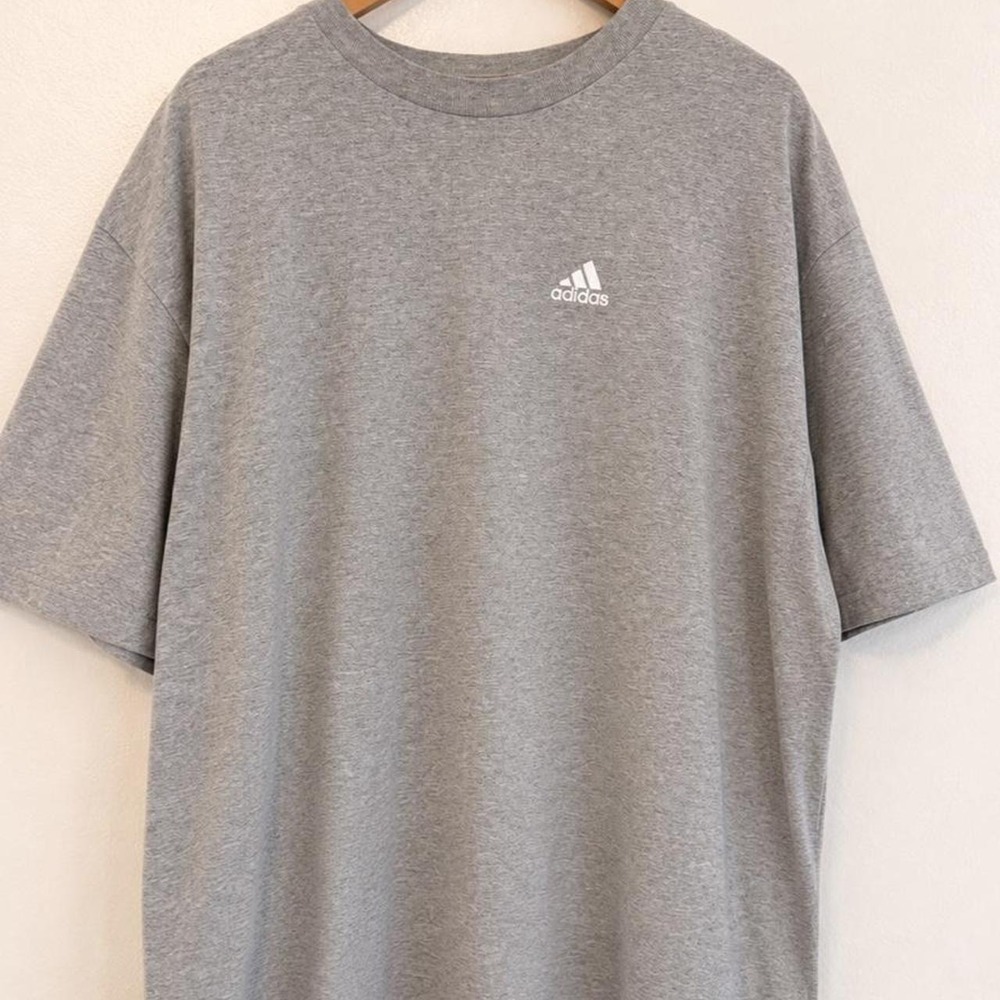 Adidas Heather Gray Essential Logo T-Shirt | Size 2XL